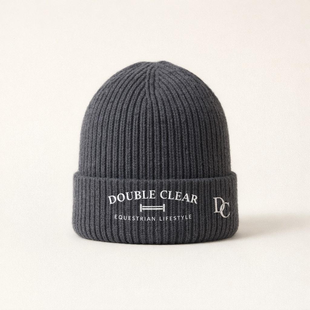 Double Clear Cuffed Beanie — back view