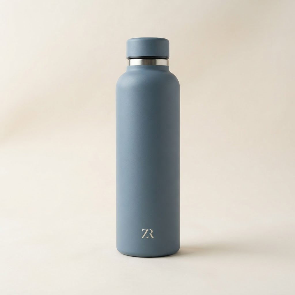 Clean Round Water Bottle — back view