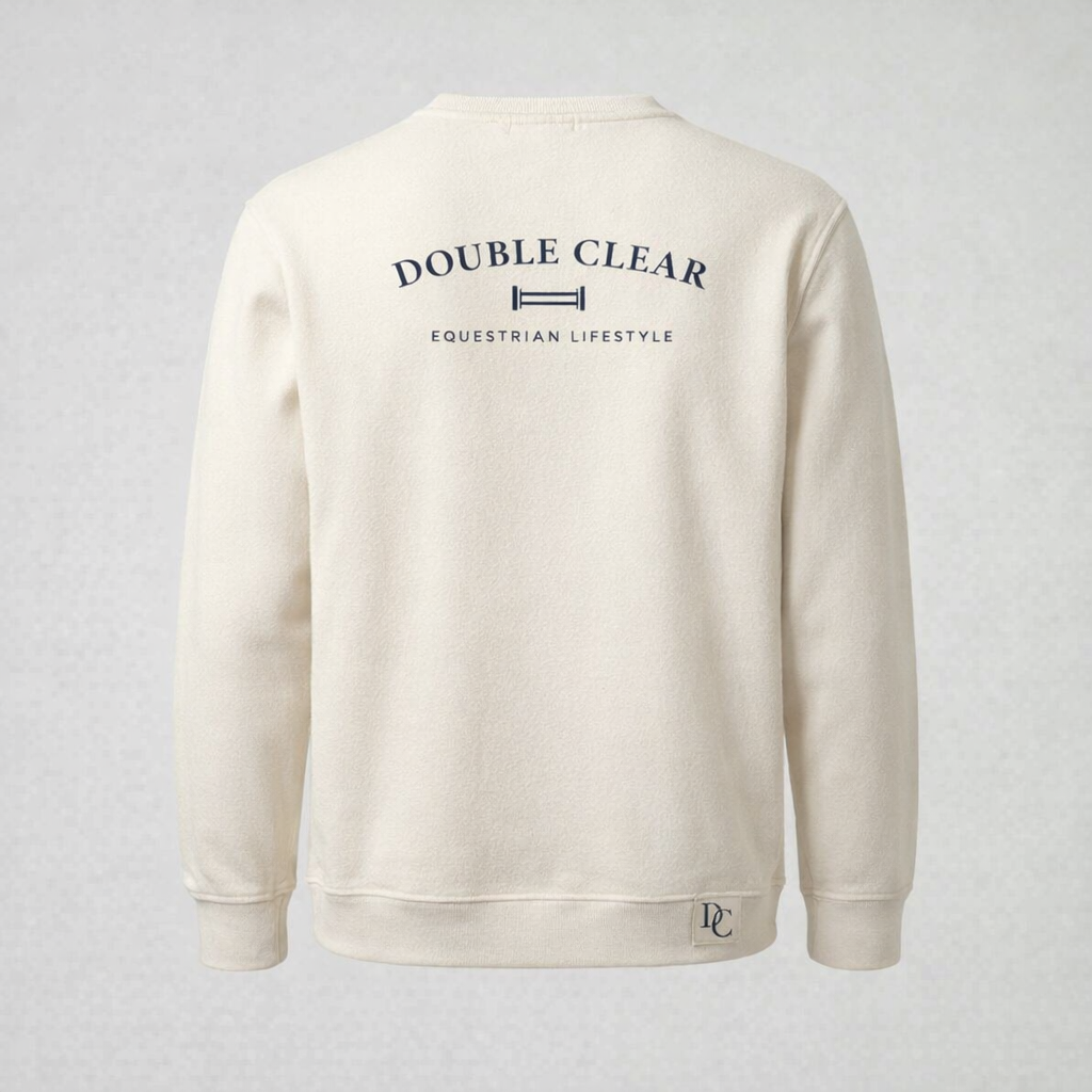 Double Clear Crewneck — back view
