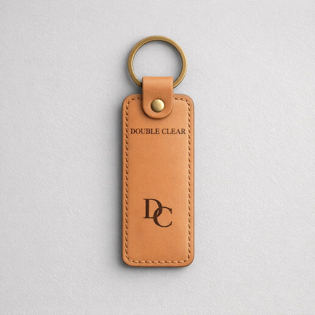 Leather Bit Keychain — back view