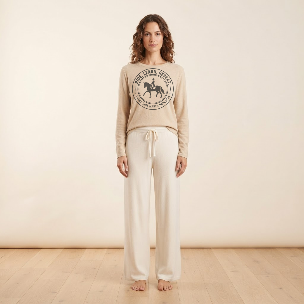 Ride. Learn. Repeat. Lounge Top on model