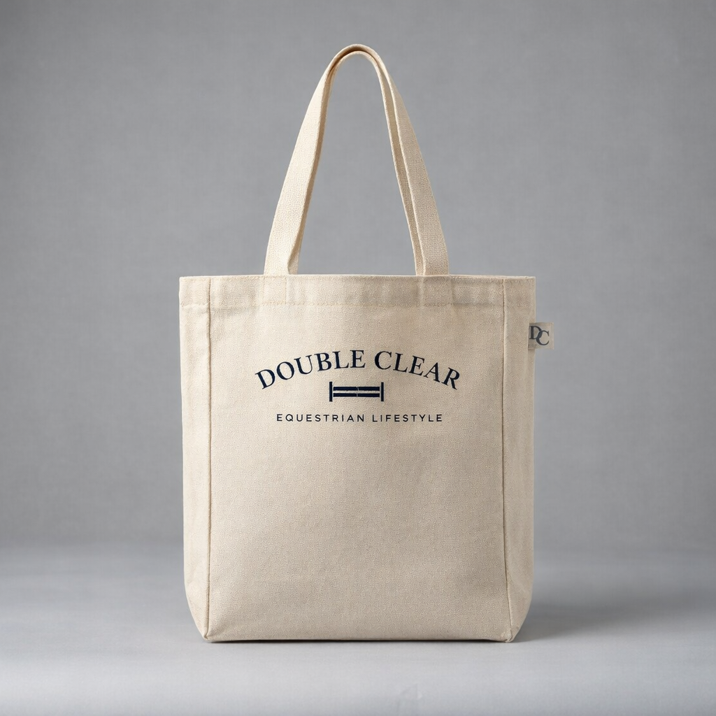 Double Clear Canvas Tote — back view