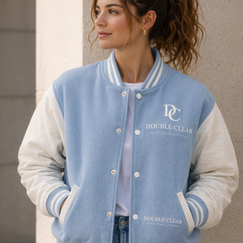 Double Clear Varsity Jacket — front view