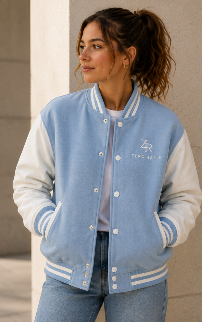 Zero Rails Varsity Jacket — front view